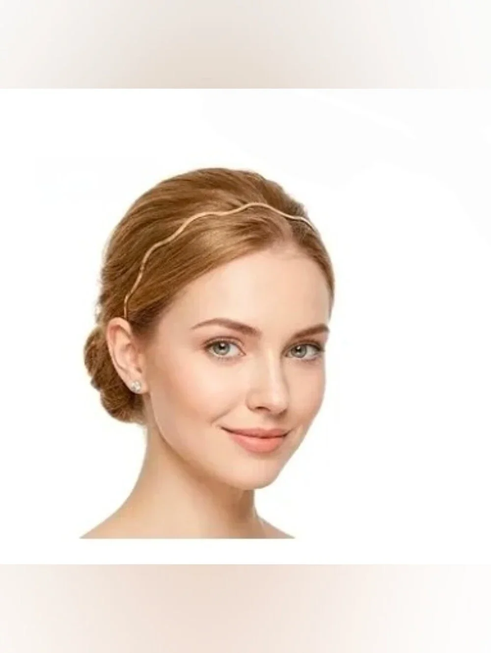 Gold Metal Dainty Wavy Headband BNIB